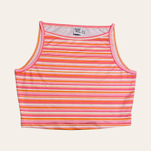 Princess Polly Pink and Orange Striped Tank Top